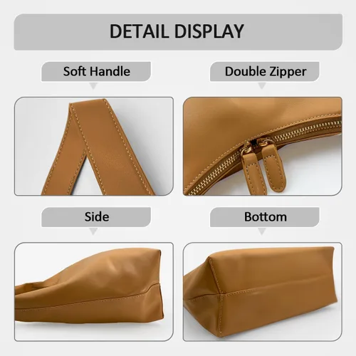 Miniatura 4 de Bolsos de hombro Crescent retro Y2k 90s Hobo bolsos pequeños de piel sintética para axilas, bolsos de mano de moda 2024