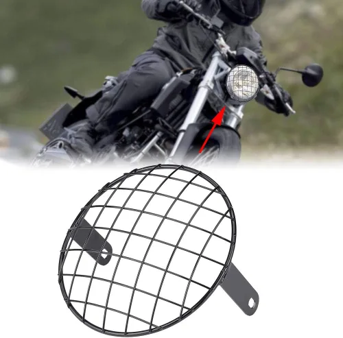 Miniatura 4 de Parrilla para faros delanteros de 7 pulgadas en malla, 7 cubiertas para bicicleta, 8 rejilla, Acouto 8 pulgadas, rejilla, cuerpo, motocicleta 7