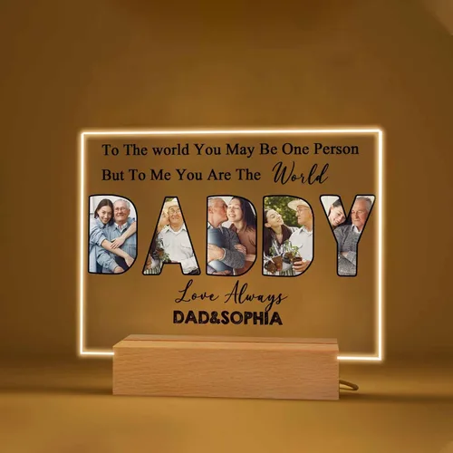 Miniatura 27 de Regalo especial de Navidad, lámpara de luz nocturna personalizada, fotos en placa acrílica, regalo para papá, mamá, regalo para familia, cumpleaños