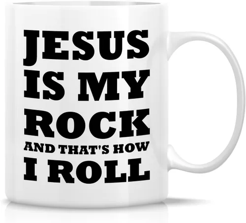 Miniatura 78 de Retreez Taza divertida – This Girl Runs on Coffee + Jesus - Tazas de café de cerámica de 11 onzas – Divertido, sarcasmo, sarcástico, motivacional