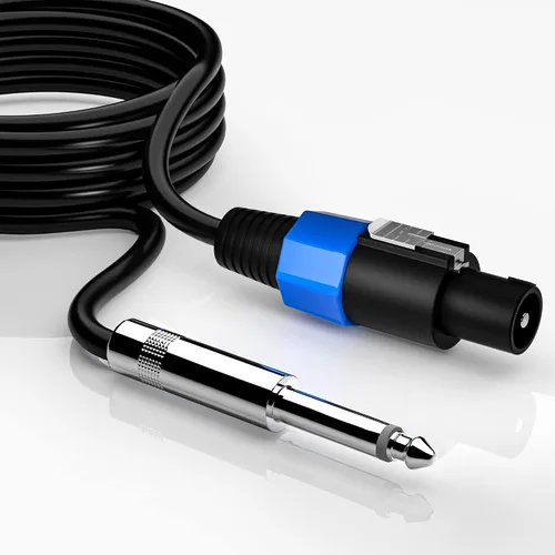 Miniatura 7 de Paquete de 2 cables de altavoz de audio de 6 pies a 1/4 pulgadas, cable de altavoz de audio profesional de 12 AWG con bloqueo giratorio
