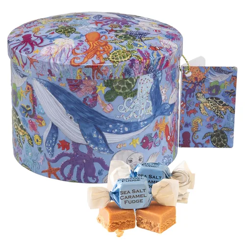 Miniatura 9 de Gardiners of Scotland Dulces de caramelo hechos a mano 200g en lata redonda, Caramelo de vainilla con mariposas