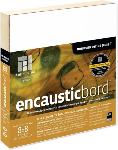 Miniatura 59 de Ampersand Art Supply Panel de pintura de madera: Serie Museo Encausticbord, 7/8 pulgadas de profundidad, 8 "x 10" Profundidad de 7/8 pulgadas