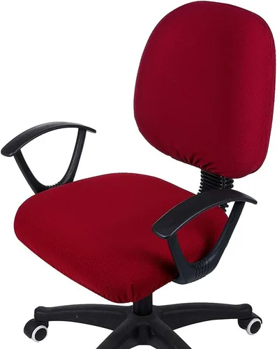 Miniatura 18 de Smiry - Fundas de asiento elásticas para silla de oficina con diseño jacquard, desmontables, lavables, antipolvo, protectores para cojines de silla