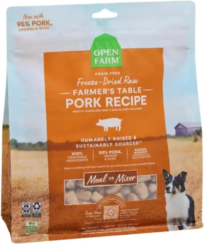 Miniatura 12 de Open Farm, Comida para Perros Cruda Deshidratada, Trozos con 95% de Carne, Órganos y Hueso, Productos Orgánicos y Superalimentos, Comida Completa