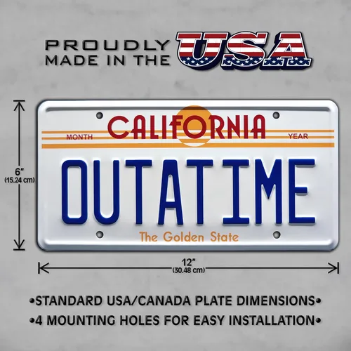 Miniatura 4 de Armazón para placa Back to the Future / Delorean / OUTATIME de metal