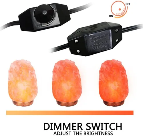 Miniatura 4 de Himalayan Salt Lamp Cord Replacement with Dimmer Switch, 5 Feet Cords with Base Assembly and 6 E12 Halogen Bulbs