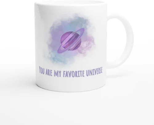 Miniatura 2 de You Are My Favorite Universe – Taza romántica para parejas – Regalo de galaxia de amor para él o ella Color Cerámica negra
