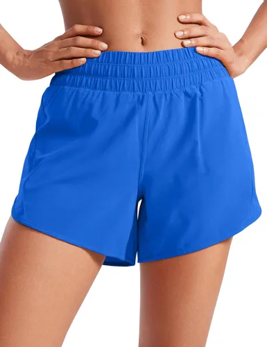 Miniatura 18 de CRZ YOGA Dolphin - Pantalones cortos deportivos para mujer de 5 pulgadas, cintura media, secado rápido, para correr, entrenamiento, gimnasio, pista