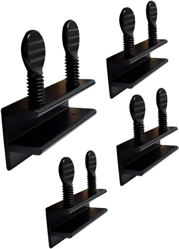 Miniatura 29 de QCAA Cerradura de Seguridad para Ventana Corredera Única Pequeña, Aluminio, Revestimiento Negro, Paquete de 4, Fabricado en Taiwán