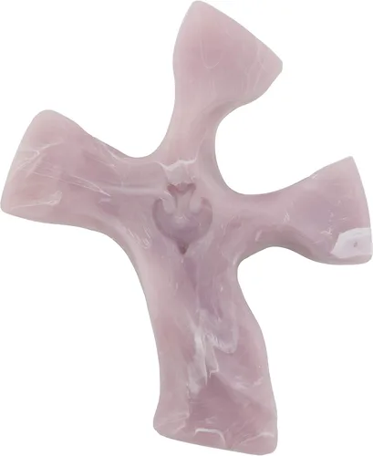 Clinging Cross original de 4 pulgadas | ¡Nuevo color primaveral! | Hermoso morado verbena claro | Por Not So Plain Jane | Christian Home Goods