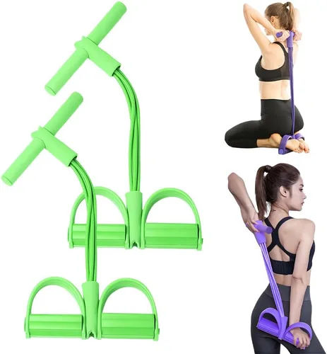 Miniatura 12 de Banda de resistencia elástica multifuncional para yoga, extractor de pedal de estiramiento mejorado 2026 con asas para entrenamiento de cuerpo