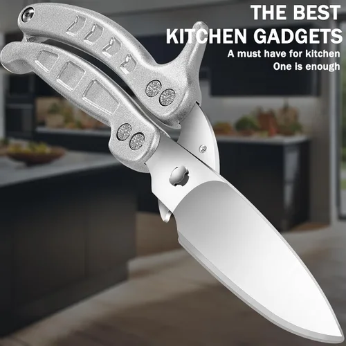 Miniatura 2 de Tijeras de cocina resistentes para aves de corral para cortar carne, aptas para lavavajillas e inoxidables, tijeras de cocina para pollo, pavo