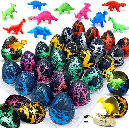 Miniatura 8 de 24 huevos grandes de dinosaurio para incubar, recuerdos de fiesta de cumpleaños, regalos de fiesta de cumpleaños para niños pequeños, premios