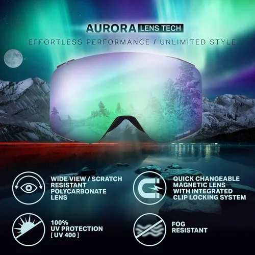 Miniatura 3 de Wildhorn Pipeline - Gafas de esquí para hombres y mujeres OTG, antiempañamiento y antiarañazos, para snowboard - Proveedor oficial del Equipo