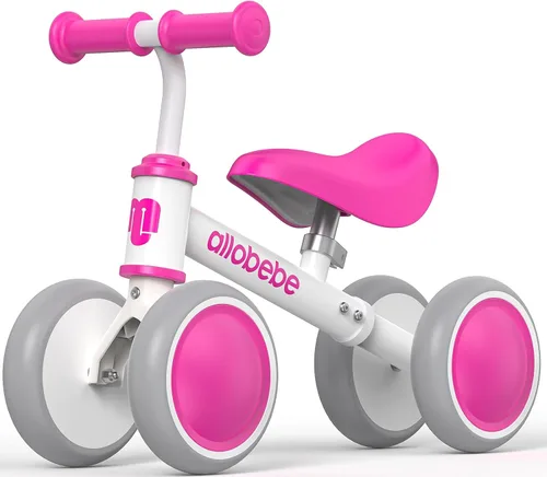 Miniatura 14 de allobebe Bicicleta de equilibrio para bebé, lindas bicicletas para niños de 12 a 36 meses, regalos para niñas de 1 año, bicicleta para entrenar al