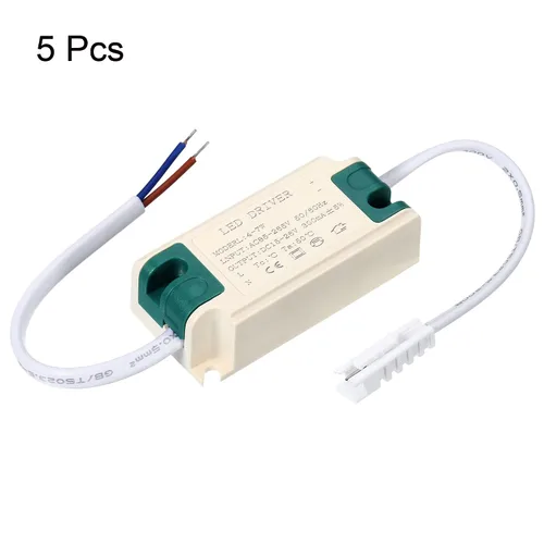 Miniatura 3 de PATIKIL 4-7W 300mA LED Driver, paquete de 5 AC 85-265V Salida 15-26V DC Conector macho Conector rectificador de corriente constante Transformador
