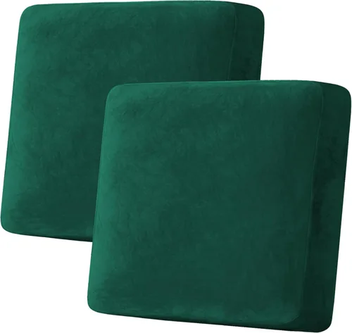 Miniatura 39 de H.VERSAILTEX - Funda de terciopelo elástica y afelpada para protección de cojines de sofá biplaza, silla o sofá, 2 piezas, tamaño grande, color gris