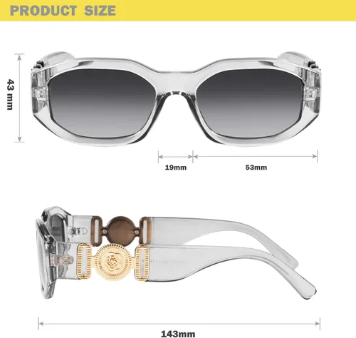Miniatura 3 de mosanana Gafas de sol rectangulares de moda para mujeres y hombres Model-TRACER