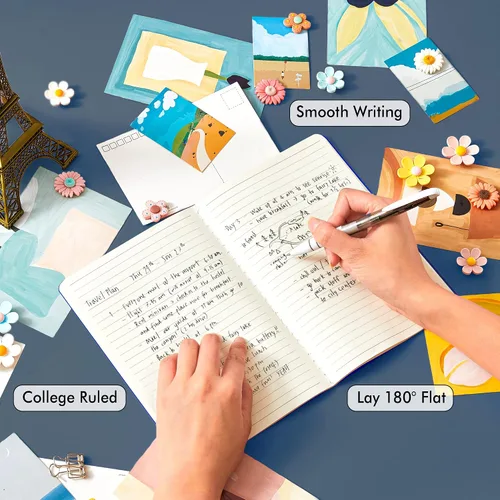 Miniatura 3 de Paquete de 16 cuadernos de tapa blanda a granel, Feela cuadernos rayados universitarios para el trabajo para mujeres y niñas escribiendo, diario