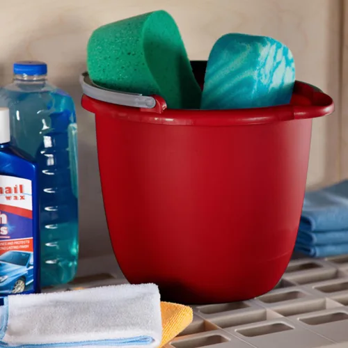 Miniatura 4 de Sterilite Cubo de boquilla de 10 cuartos de galón con asa, cubo para limpieza del hogar, lavado del automóvil y trapeador, boquilla para verter agua