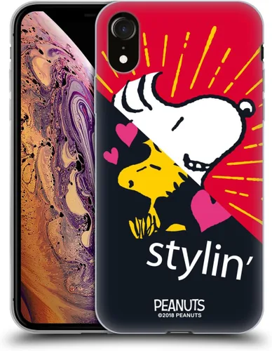 Miniatura 240 de Head Case Designs Funda de gel con licencia oficial de Peanuts Snoopy & Woodstock Halfs and Laughs [protección de grado militar] compatible