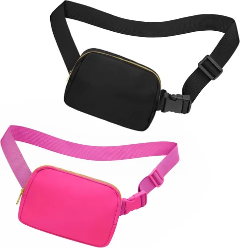 Miniatura 80 de Riñonera cruzada para mujeres y hombres, bolsa para cinturón para senderismo con correa ajustable, riñonera para correr, entrenamiento, deportes