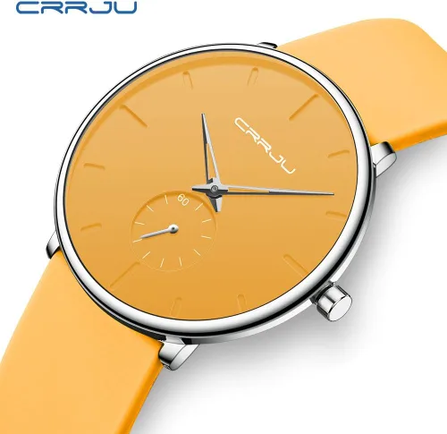 Miniatura 7 de CRRJU Mens Women Watch Casual Stylish Waterproof Quartz Unisex Wristwatches, Ultra Thin Watches for Men Women, Colorful Silicone Band