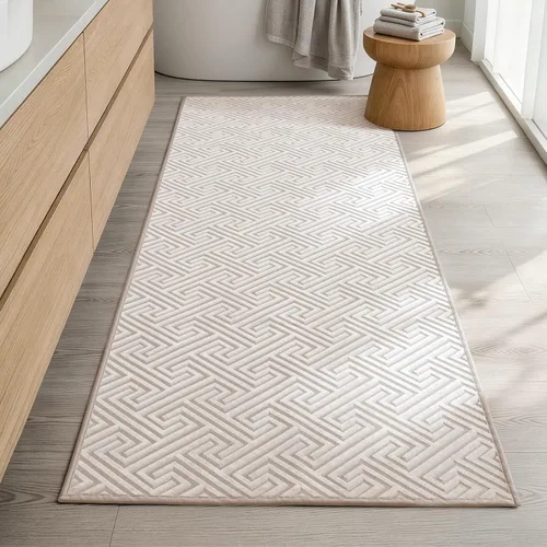 Miniatura 22 de YIHOUSE Beige Bathroom Rugs 17"x24", Quick Dry Non Slip Bath Rug, Absorbent Machine Washable Thin Bath Mat for Restroom Floor Tub Laundry Room Home