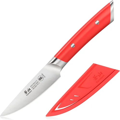 Miniatura 8 de Cangshan HELENA Serie Alemán Acero Forjado 3.5" Cuchillo de Pelar con Funda (Gris)