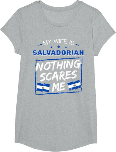 Miniatura 91 de Camiseta con la bandera de raíces salvadoreñas de El Salvador My Wife Is Salvadoran Roots, Negro
