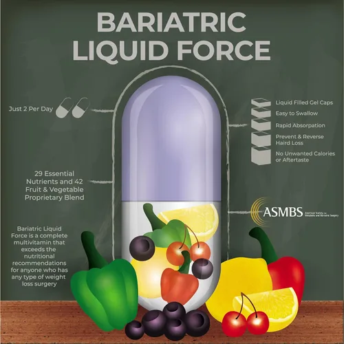 Miniatura 8 de Multivitamínico bariátrico con hierro – Cápsulas blandas de rápida absorción rellenas de líquido – Cumple con ASMBS – Suplemento bariátrico todo