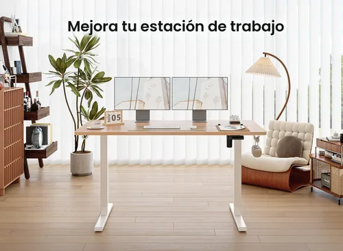 Miniatura 3 de BANTI Escritorio de pie de 48 × 24 pulgadas, ergonómico, altura eléctrica ajustable, para sentarse y ponerse de pie, escritorio de oficina para Arce