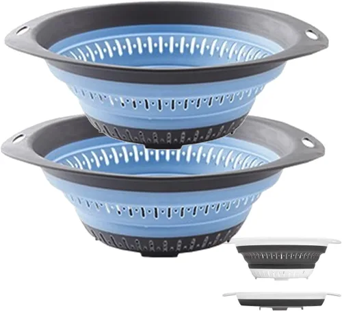 Miniatura 11 de Colador y colador plegable, coladores de silicona y coladores de alimentos, para verduras y frutas, esenciales de cocina