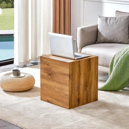 Miniatura 11 de Mesa de centro rectangular de madera de 47.2 pulgadas, mesas de centro modernas de mediados de siglo para sala de estar, parte superior de MDF