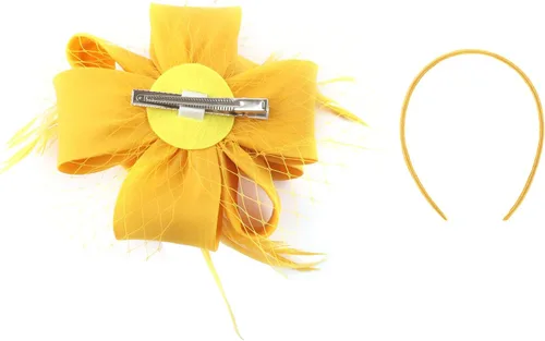 Miniatura 6 de Myjoyday Tocado para mujer, para fiesta de té, iglesia, cóctel, plumas, velo, diadema con clip para el cabello