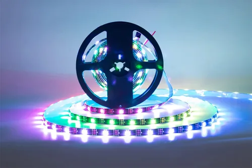 Miniatura 18 de WS2812B Tira de luz LED direccionable individual 100Pixels/m SMD 5050 RGB Pixel Strip DC5V (3.2FT 100LEDS no impermeable, PCB blanco)