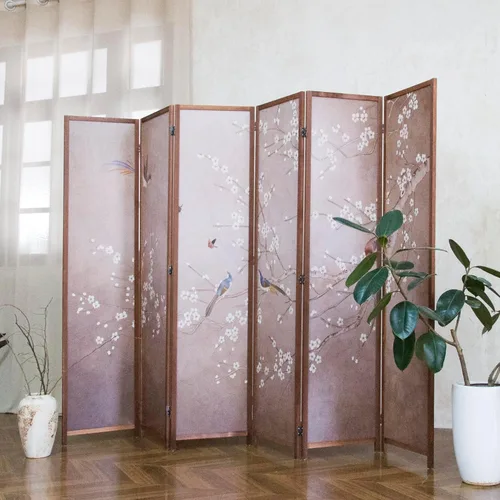 Miniatura 11 de divisor de habitación de 4 paneles plegable, pantalla de privacidad de 1.7 m de alto con doble cara, divisor de paneles con oscurecimiento