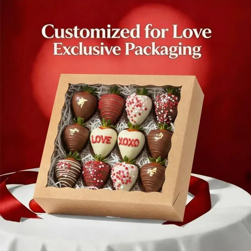 Miniatura 2 de Cajas de panadería marrón kraft de 9 pulgadas, cajas para pasteles con ventana transparente para fresas de chocolate, pasteles, magdalenas, donas