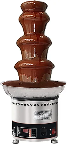 Fuente de chocolate de 4/5/6/7 niveles, máquina de fusión eléctrica de acero inoxidable 304, olla de fondue de chocolate con control de temperatura