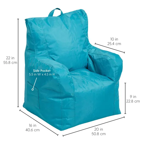Miniatura 3 de Cali Little Bear Sack - Puf, funda de nailon Oxford recubierto duradero, asiento flexible para niños, muebles infantiles para dormitorios, salas