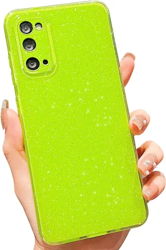 Miniatura 115 de MINSCOSE Compatible con Samsung Galaxy S22 Plus Case, Bonito Color Neón Brillante, con Purpurina Brillante Delgada Resistente a Golpes de Silicona