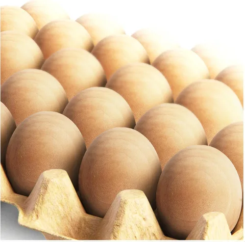 CALPALMY 24 huevos de madera de tamaño real, huevos de Pascua falsos reutilizables para pintar, decorar, manualidades, juego de simulación,