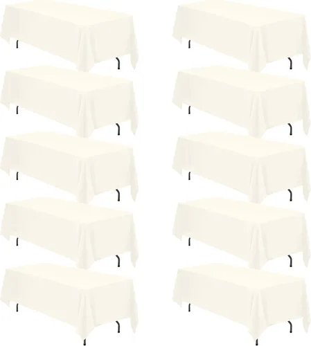 Miniatura 56 de BRILLMAX 6 Pack de Manteles Azul Marino para Mesas Rectangulares de 8 Pies 90 x 156 Pulgadas - 8 pies Mantel Rectangular a Granel de Lino