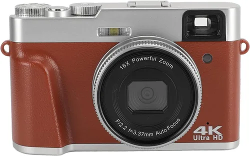 Miniatura 10 de Cámara digital para fotografía, cámara de vlogging 4K, cámara retro compacta de zoom digital de 48 MP y 16X, antivibraciones, pantalla de 2.8