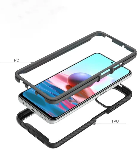 Miniatura 5 de Funda compatible con Xiaomi Poco M5s 4G, compatible con Redmi Note 10 4G / Note 10S 4G / Note 11 SE (India), funda protectora 2 en 1 de doble capa
