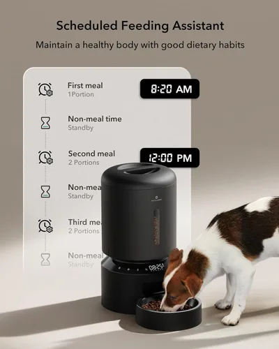 Miniatura 2 de PETLIBRO - Comedero automático para gatos, dispensador automático de comida para perros con preservación de frescura, comederos programables