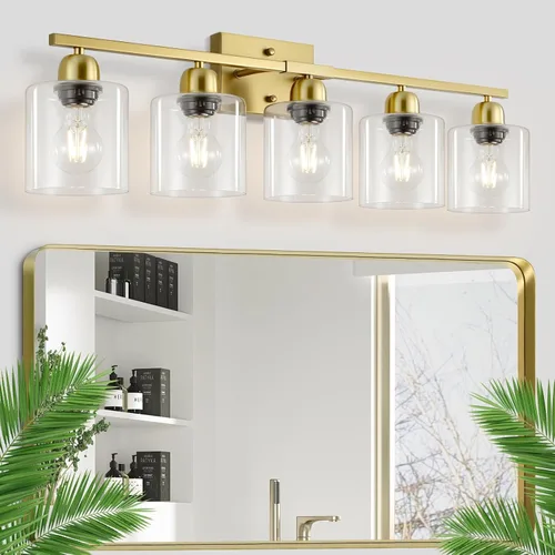 Miniatura 34 de Luz de baño de níquel cepillado, Luz de tocador de baño de 2 luces de níquel cepillado, Lámpara de tocador con pantallas de vidrio esmerilado blanco