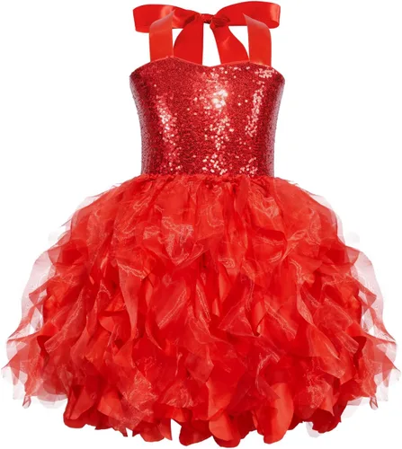 Vestido tutú para niñas, vestido de tul con lentejuelas, vestido de princesa para niñas pequeñas, disfraz de fiesta de cumpleaños brillante