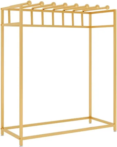 Miniatura 10 de Toalleros de lujo para baño/piscina/ducha/hotel, soporte de exhibición de metal comercial para manta/colcha/bufanda, barra colgante giratoria Negro
